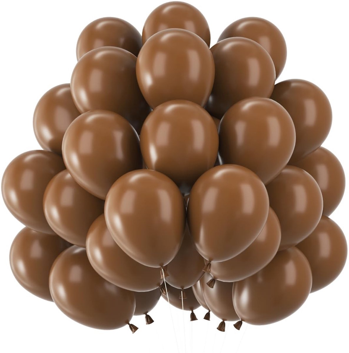 Dailygoods- Ballonnen 60 stuks - Donkerbruine Latexballonnen - Retro Feestballonnen - 30 cm - Heliumballonnen - Hoge Kwaliteit