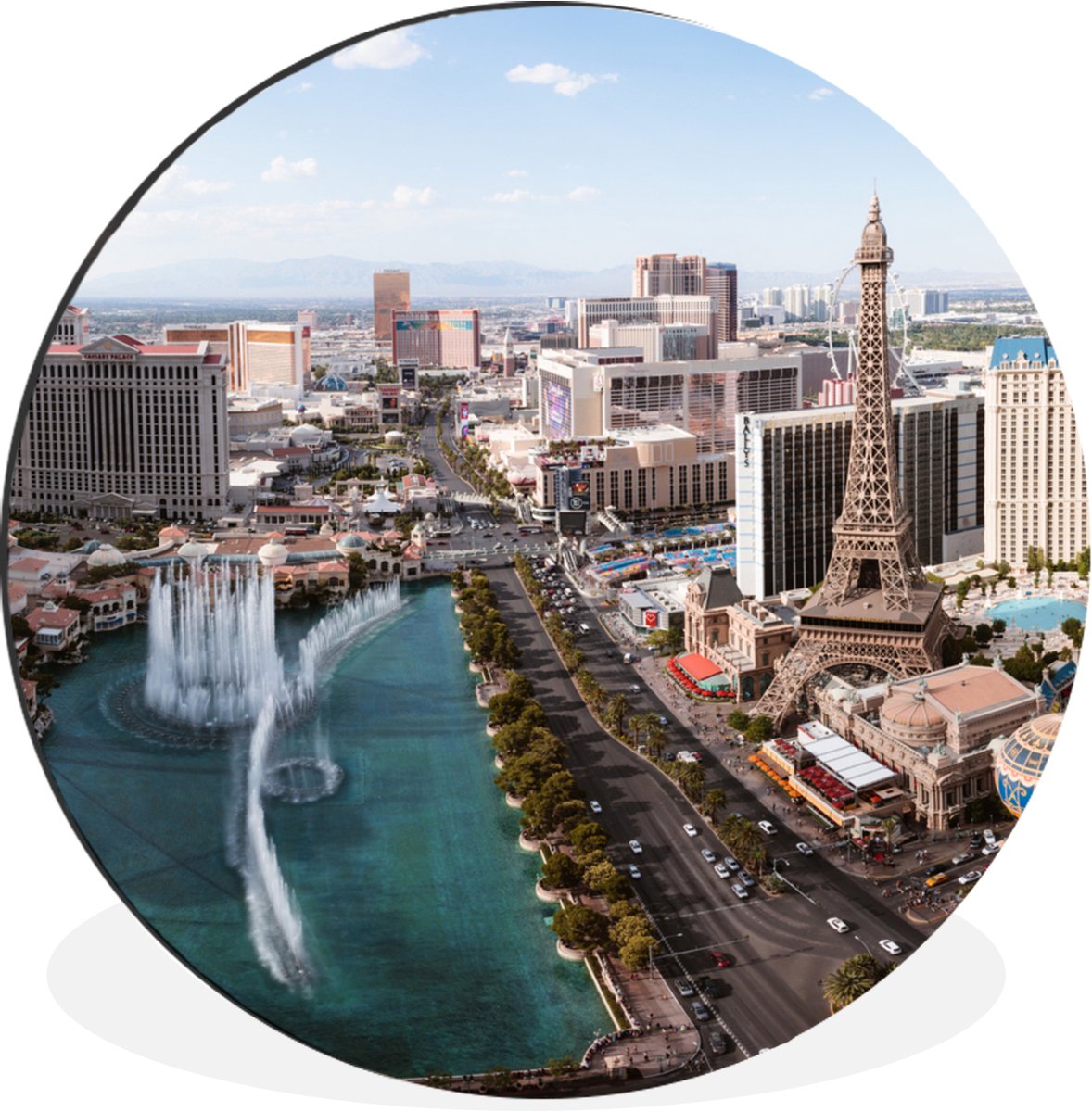WallCircle - Wandcirkel - Muurcirkel - Bellagio fontein Las Vegas - Verenigde staten - Alu