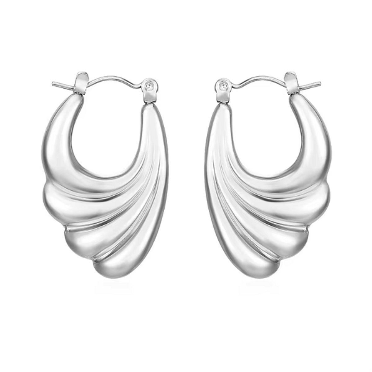 Veldy Oorbellen Dames - Oorbellen Dames Zilver - Zilverkleurige RVS Oorbellen - Stainless Steel Oorbellen - Dames Sieraden - Oorbellen - Zilver