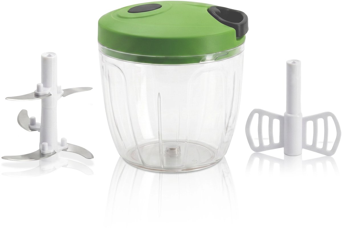 Le Pratique | Chopper | Hakmolen met trekkoord 900ml | RVS messen