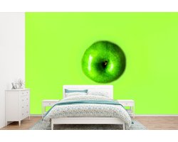 Behang - Fotobehang Granny Smith appel - Breedte 390 cm x hoogte 260 cm