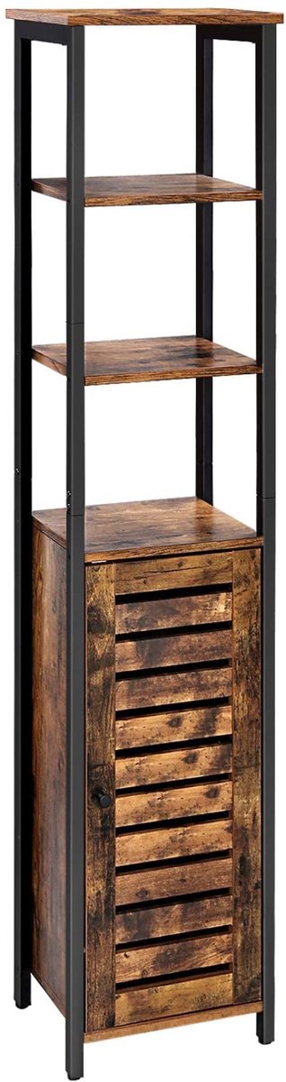 Begryf - Badkamerkast - Rustiek bruin/zwart - Metaal - 37x30x167 cm