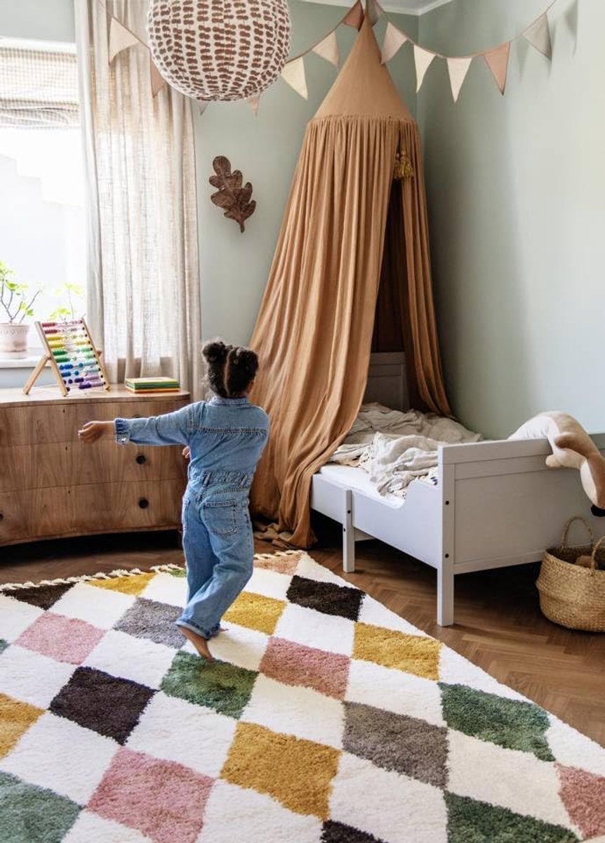 Jester, Kinderkleed, Moderne, 140 x 200 cm, Rechthoekig, Middelpolig, Kinderkamer, Alleen chemisch reinigen, Zonder gevaarlijke chemicaliën, Veelkleurig