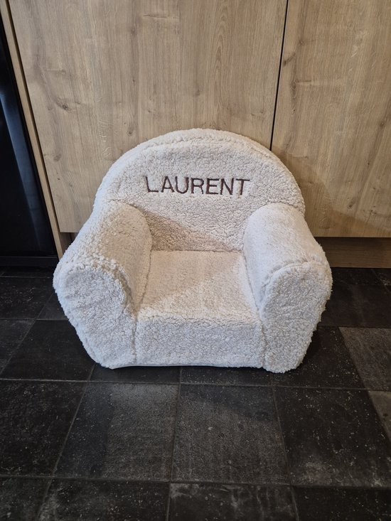 ecru teddy kinderstoel met geborduurde naam/kinderfauteuil met naam — afbeelding 2