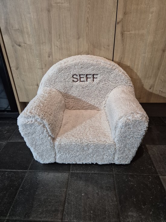 ecru teddy kinderstoel met geborduurde naam/kinderfauteuil met naam — afbeelding 3