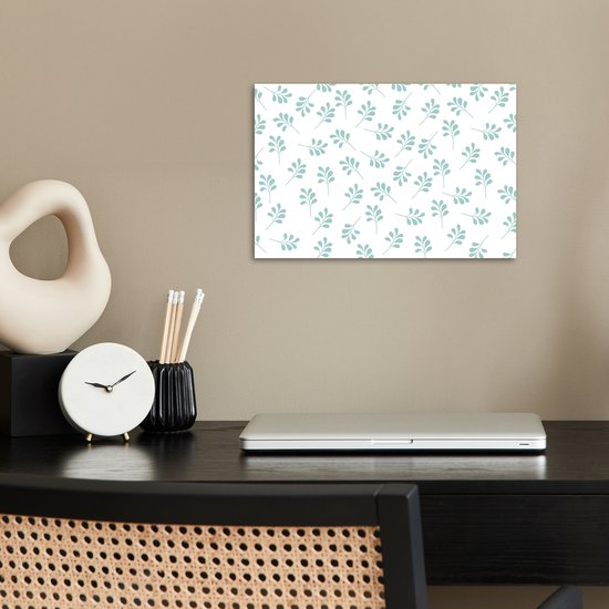 Poster Feuilles - Motif - Blauw - 30x20 cm