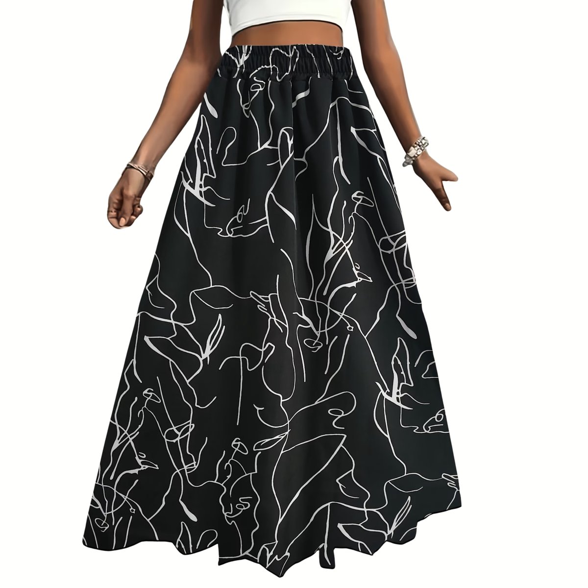 Currero Broekrok Dames Skort Skirts Skirt Rok Midi Korte Broek Culotte Wandelrok Rokje Legging 1 3XL Gemengde Kleur