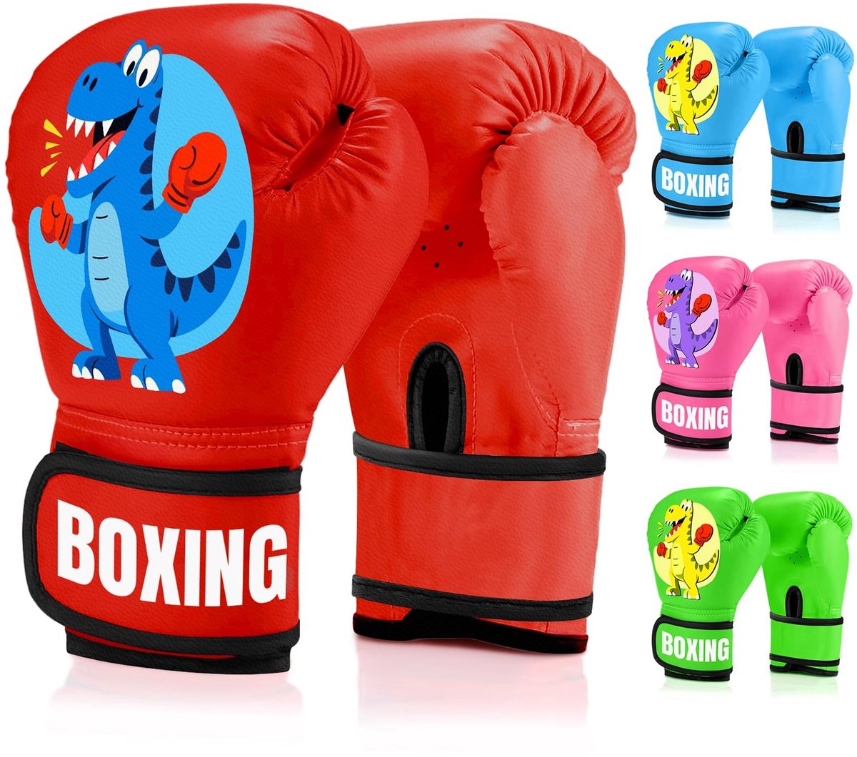 Dailygoods - Bokshandschoenen voor kinderen, bokshandschoenen voor kinderen van 3 tot 14 jaar, PU-leer, kinderbokshandschoenen voor bokszak, sparring, training, Muay Thai, MMA, kickboksen en vechtsport