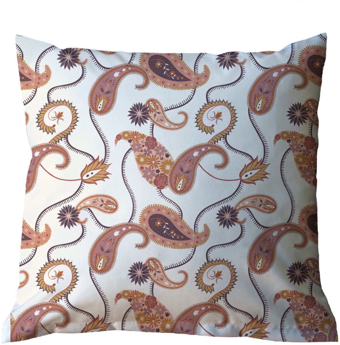 Buitenkussens met boho print - Sierkussens buiten - tuinkussens 50x50 - buitenkussens waterbestendig - tuinkussen met unieke print - wasbare tuinkussenhoes