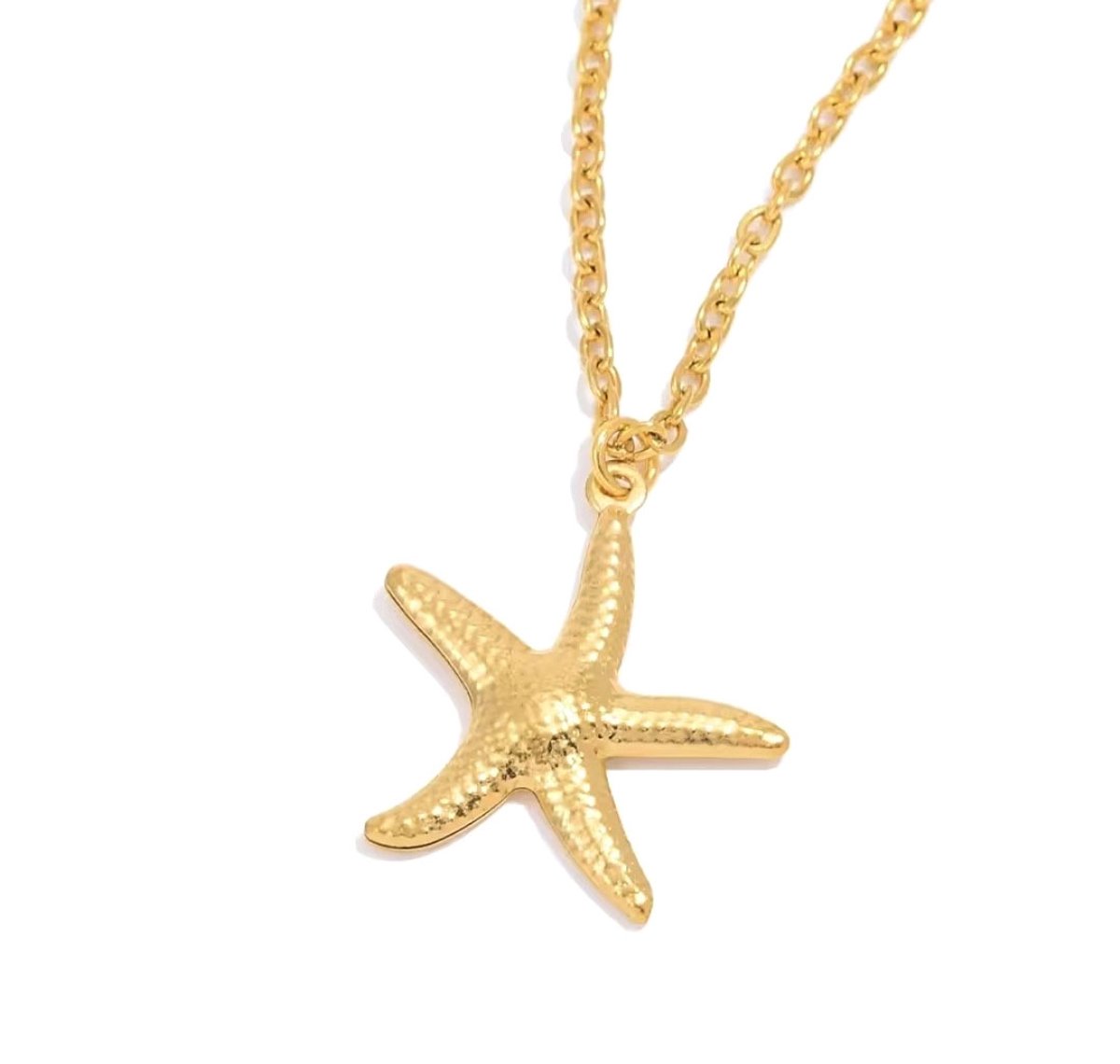LiLaLove Meisjesketting- Tienerketting- Ketting Zeester- Goudkleurig- Vakantie- Kind