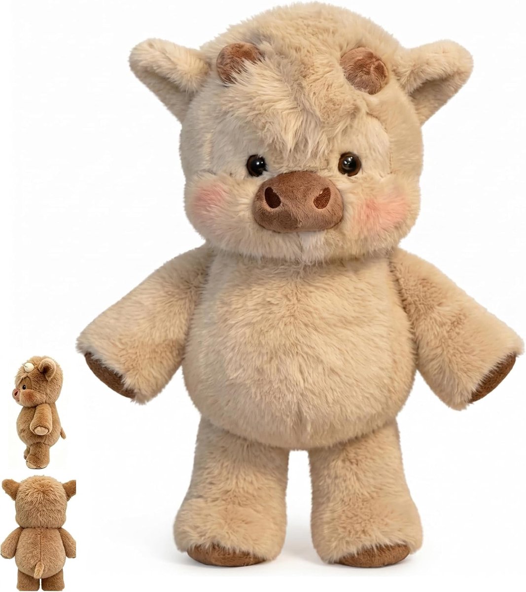 Schotse Hooglander Knuffel met Loopbeweging - Lopende Highland Cow Knuffel - Zachte Pluche Koe - Activeer door te Schudden - Knuffel voor Kinderen