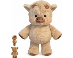 Schotse Hooglander Knuffel met Loopbeweging - Lopende Highland Cow Knuffel - Zachte Pluche Koe - Activeer door te Schudden - Knuffel voor Kinderen