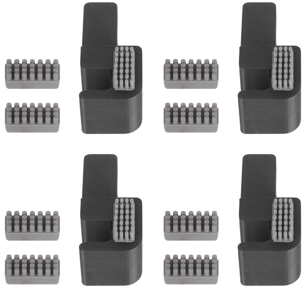 schoonmaakborstel voor Bambu Lab P2S/P2S Combo 3D printer nozzle schoonmaken 4 houder en 12 schoonmaak koppen Lab P2S nozzle doek (4 stuks)