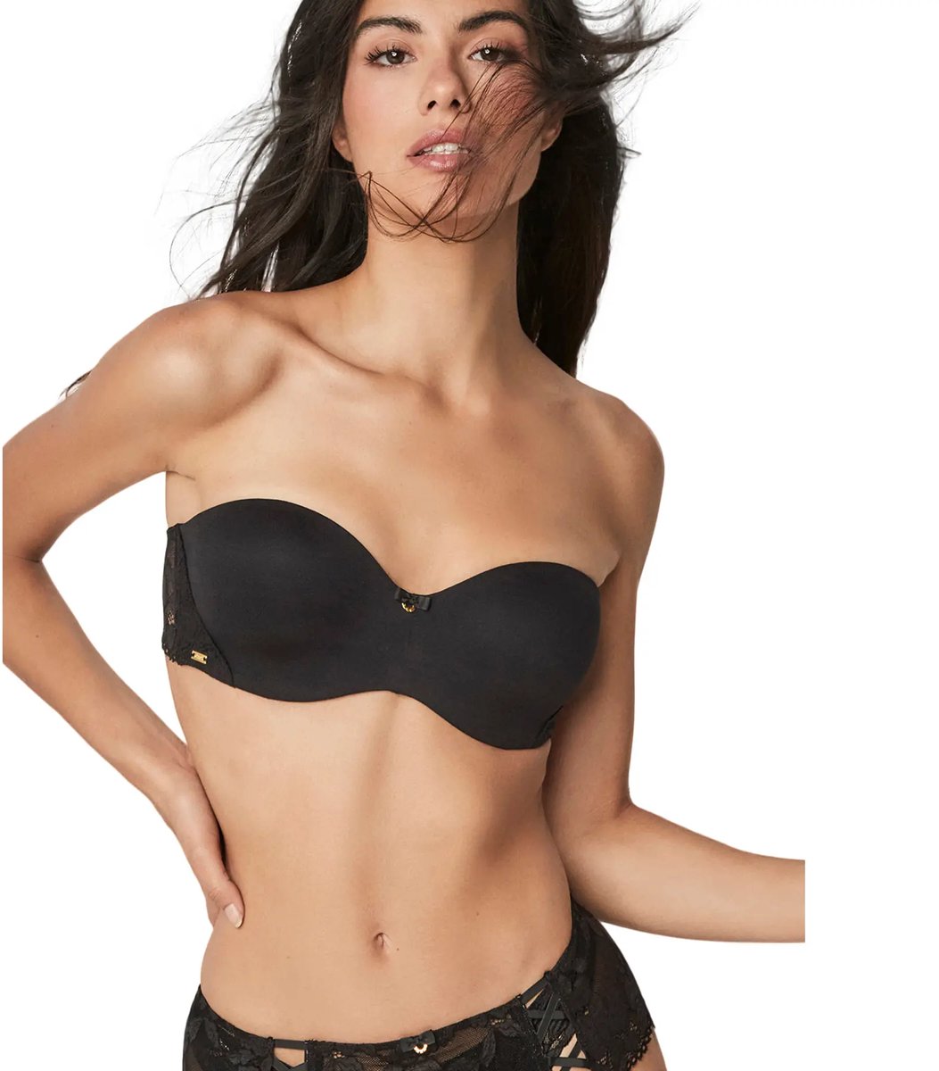 Selmark Voorgevormde onderwäsche bandeau met beugels voor dames Selmark Federica zwart