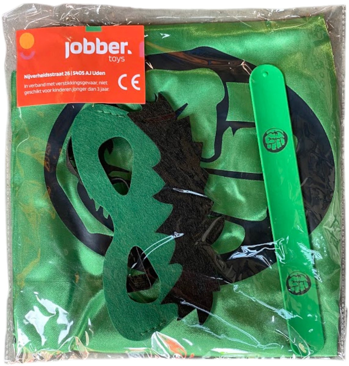 Hulk Carnavalskleding kinderen - Superhelden cape - masker - armband — afbeelding 4