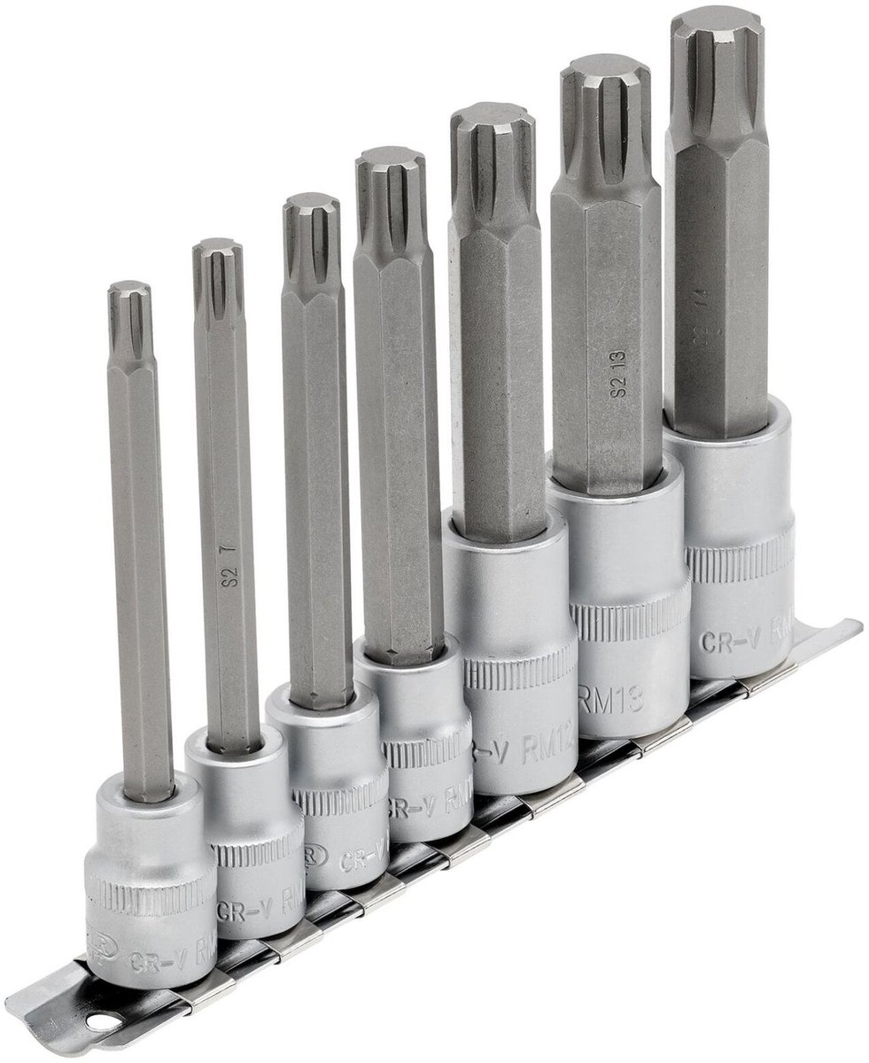 Draper doppenrail - 3/8 en 1/2 inch - lang - Ribe - 7-delig