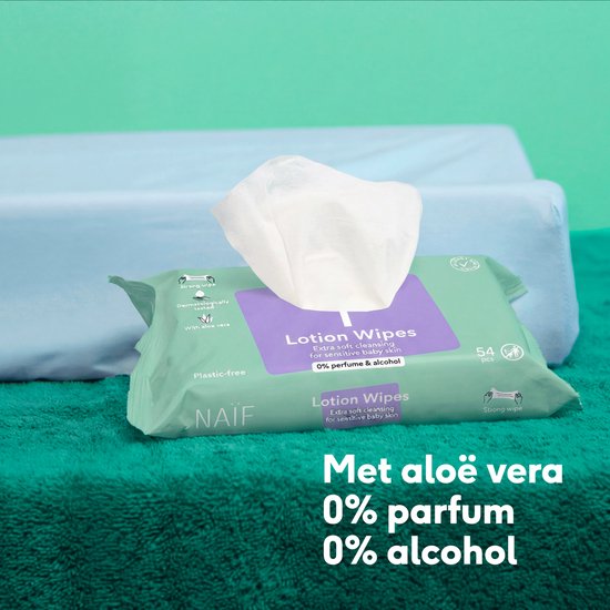 Naïf - Plasticvrije Billendoekjes Lotion - 1728 doekjes (32 stuks x 54 doekjes)