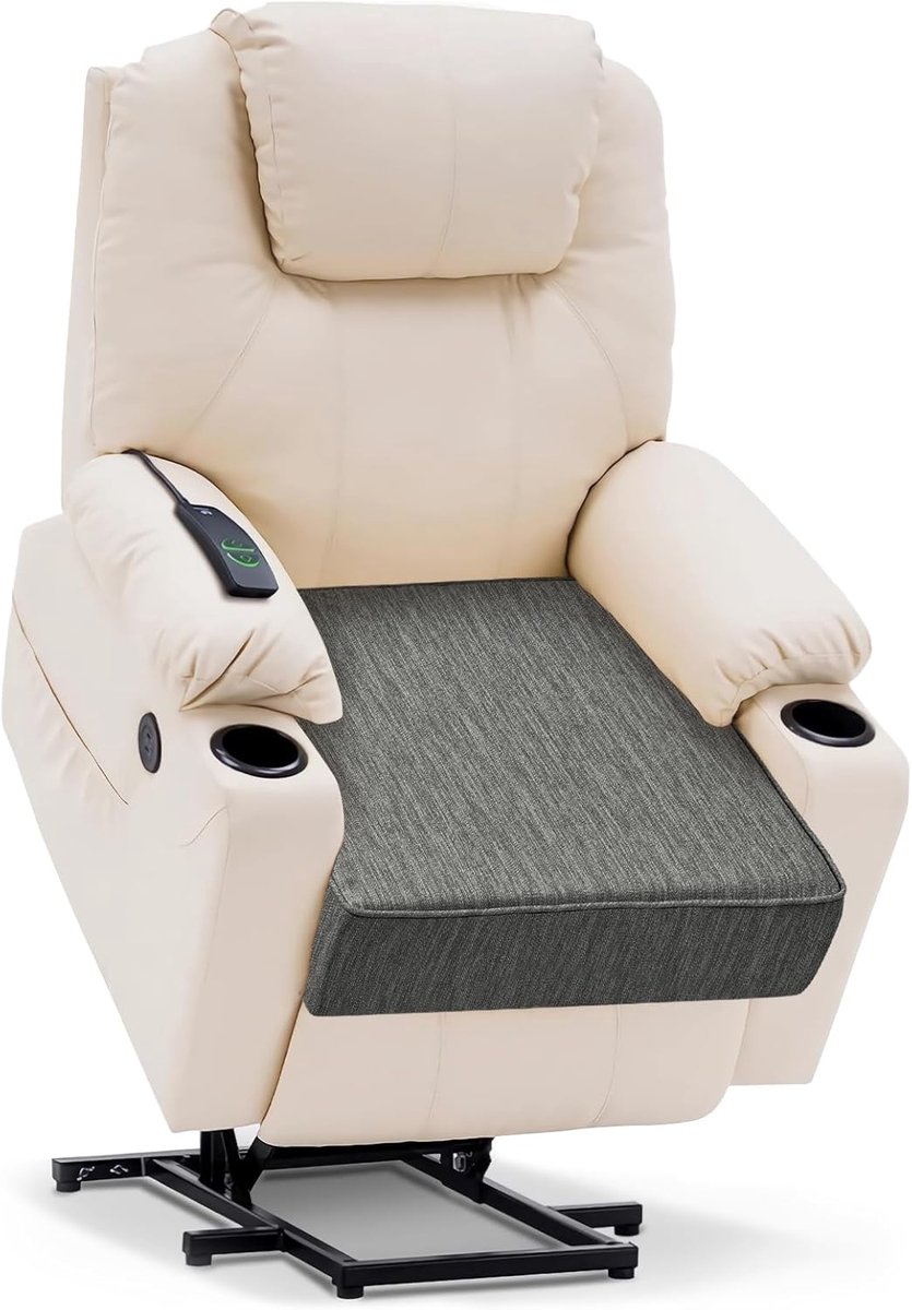 dubbellaags traagschuim stoelkussen voor rugleuning, stoel met gestructureerde wasbare hoes, antislip basis voor taillebone en drukverlichting, 50 x 50 x 12,7 cm, grijs