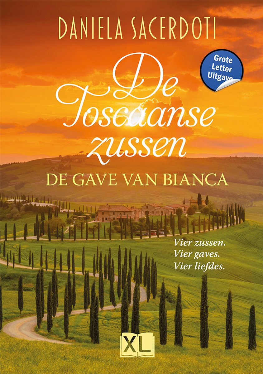 Omslag van De gave van Bianca - De Toscaanse zussen deel 2 - Grote Letter Uitgave