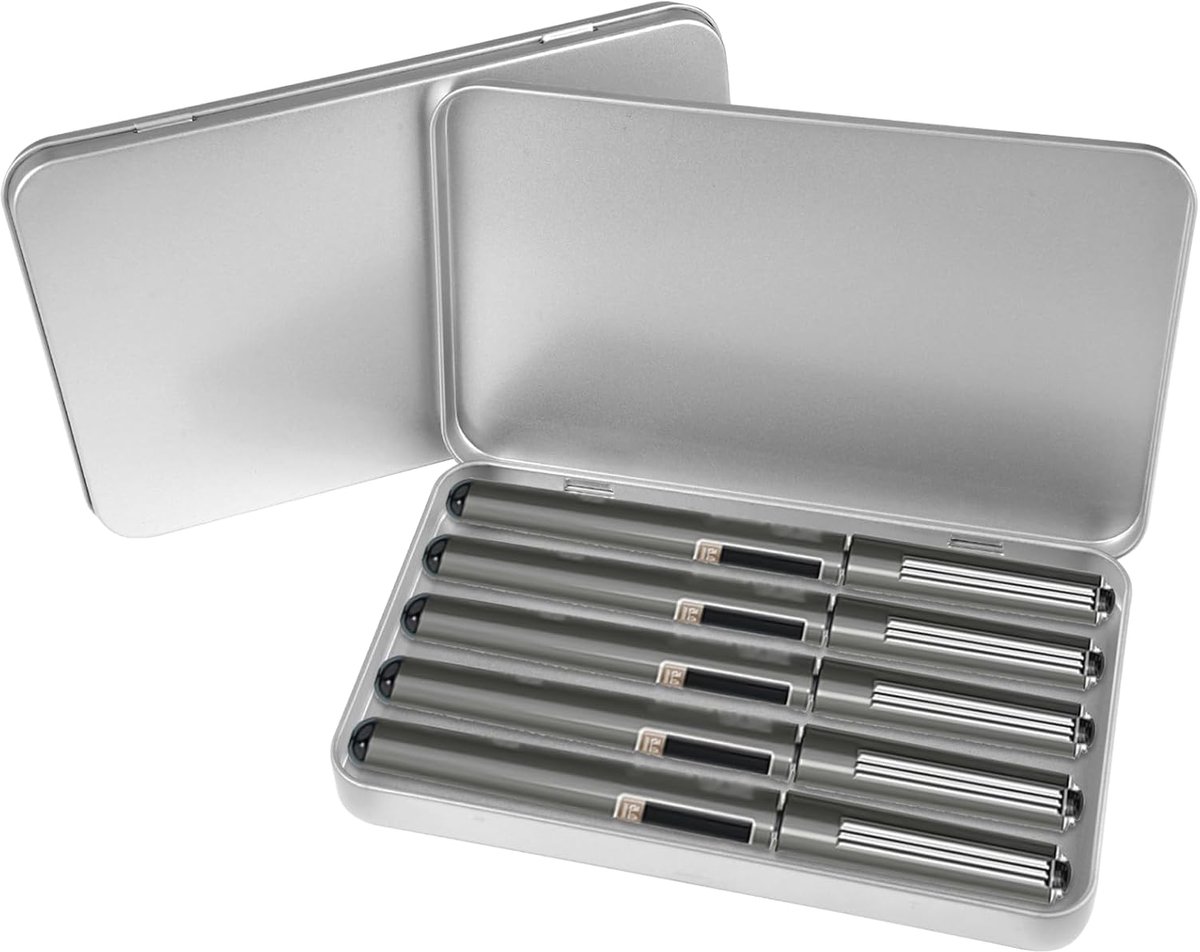 2 Stuks Metalen Blikjes met Deksel 18×11×1,5 cm, Zilveren Metalen Opbergdoos, Blikken Opbergdoos, Metal Tin Box voor Het Opbergen van Kleine Voorwerpen Zoals Snoep, Sieraden, Pillen, Enz