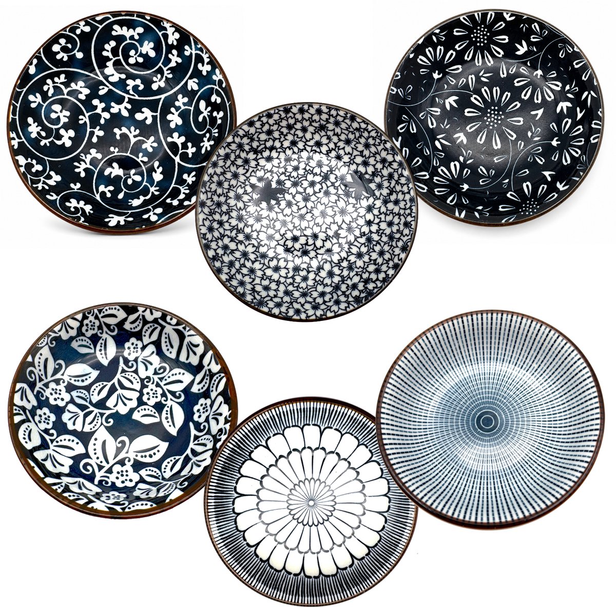 Purepeak Tapas Bordjes Set 6 Stuks - Tapas Schaaltjes - 10 x 2.5 cm - Dipschaaltjes voor Snacks - Sausbakjes - Borrel Schaaltjes - Aperitief Schaaltjes - Theezakjes
