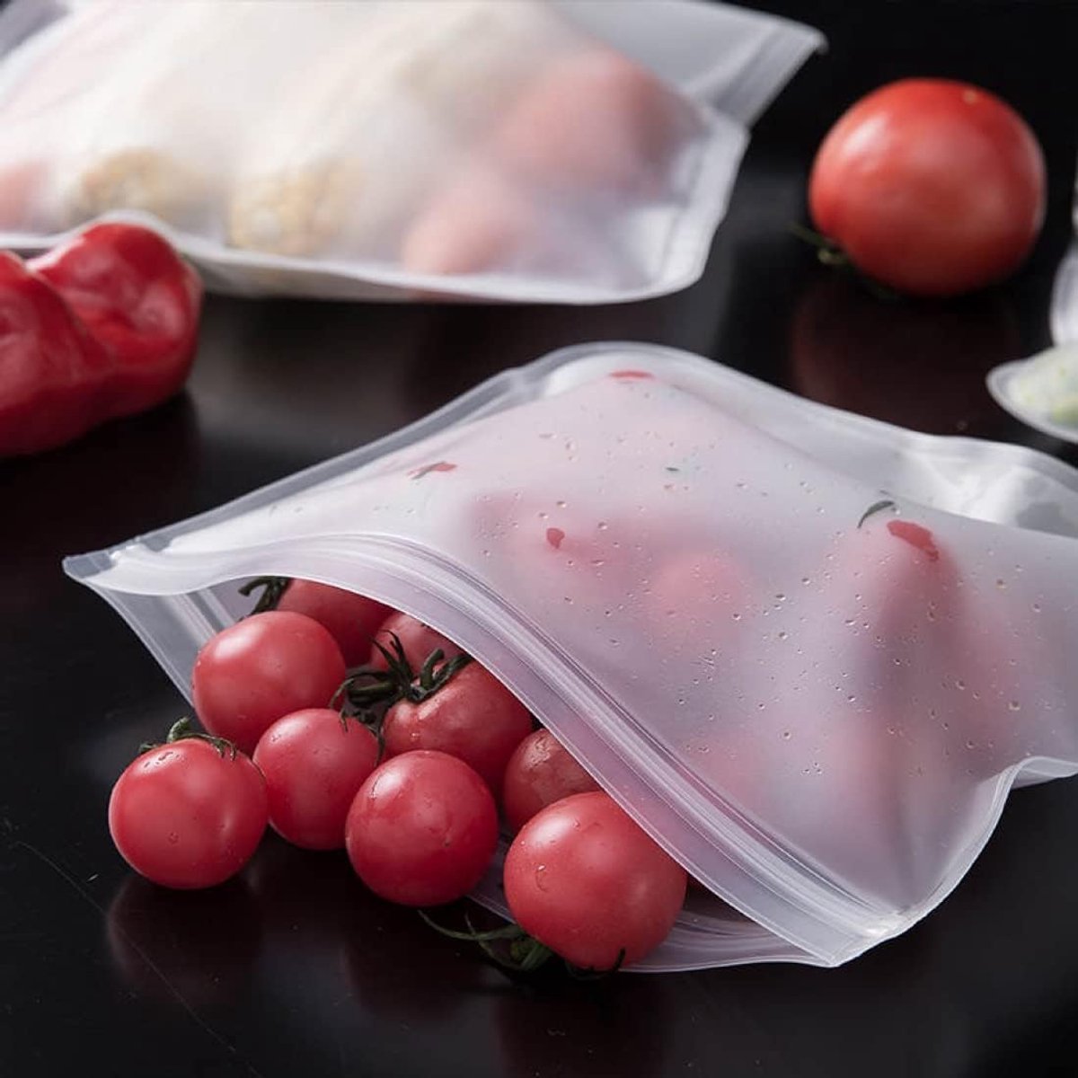 11 stuks luchtdichte siliconen herbruikbare zakjes voor fruit, groenten, vlees en sandwiches, perfect voor thuis, keuken en reizen — cadeau in Cadeau-ideeën - foto 6