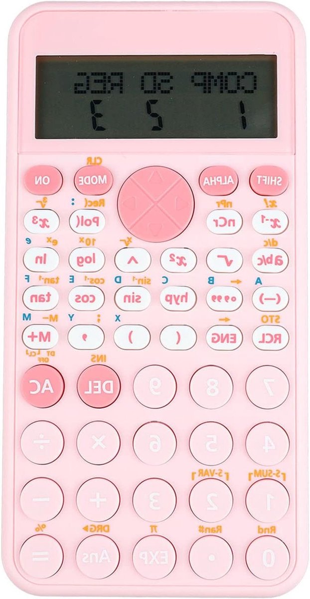 Wetenschappelijke Rekenmachine - Functiecalculator Kantoorcalculator - Dagelijkse Berekeningen - 240 Functies - 16 x 8 cm - Grijs