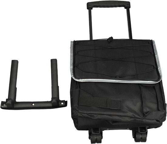 Opvouwbare Koeltas - Draagbare Koelbox - Kamperen en Strandtrips - Met Trolley en Wielen - 43 Liter - Grijs — afbeelding 3
