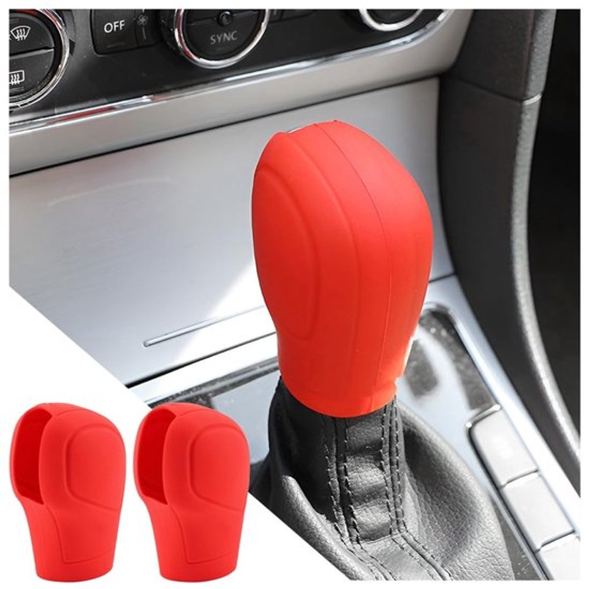 Versnellingspookknop Comfortabel - Anti-slip - Silicone - 2 Stuks/set - Universele Accessoires - 8 x 4,5 cm - Schakelknop