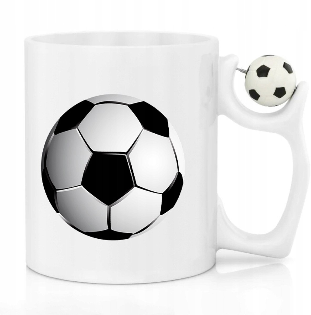 Voetbal Mok 330ml - Cadeau voor Voetballiefhebber met Bal in Handvat