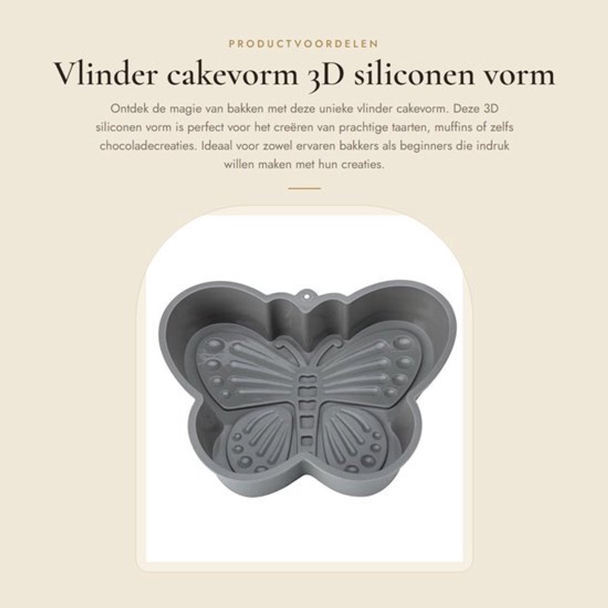 Cakevorm 3D Vlinder - Siliconen Bakvorm - Muffinvorm - Broodvorm - Taartvorm - Veilig Voedselsiliconen