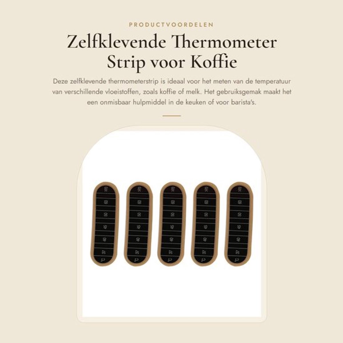 Zelfklevende Thermometer Strip voor Koffie en Melk