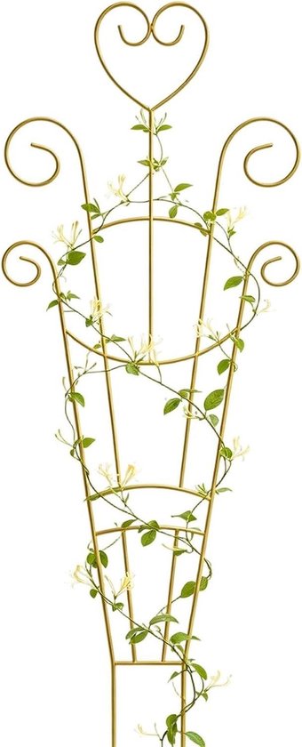 Planten Trellis - Klimplantsteun Stok - Planten Ondersteunen - Sterk Metaal - 76 x 27 cm - Zwart