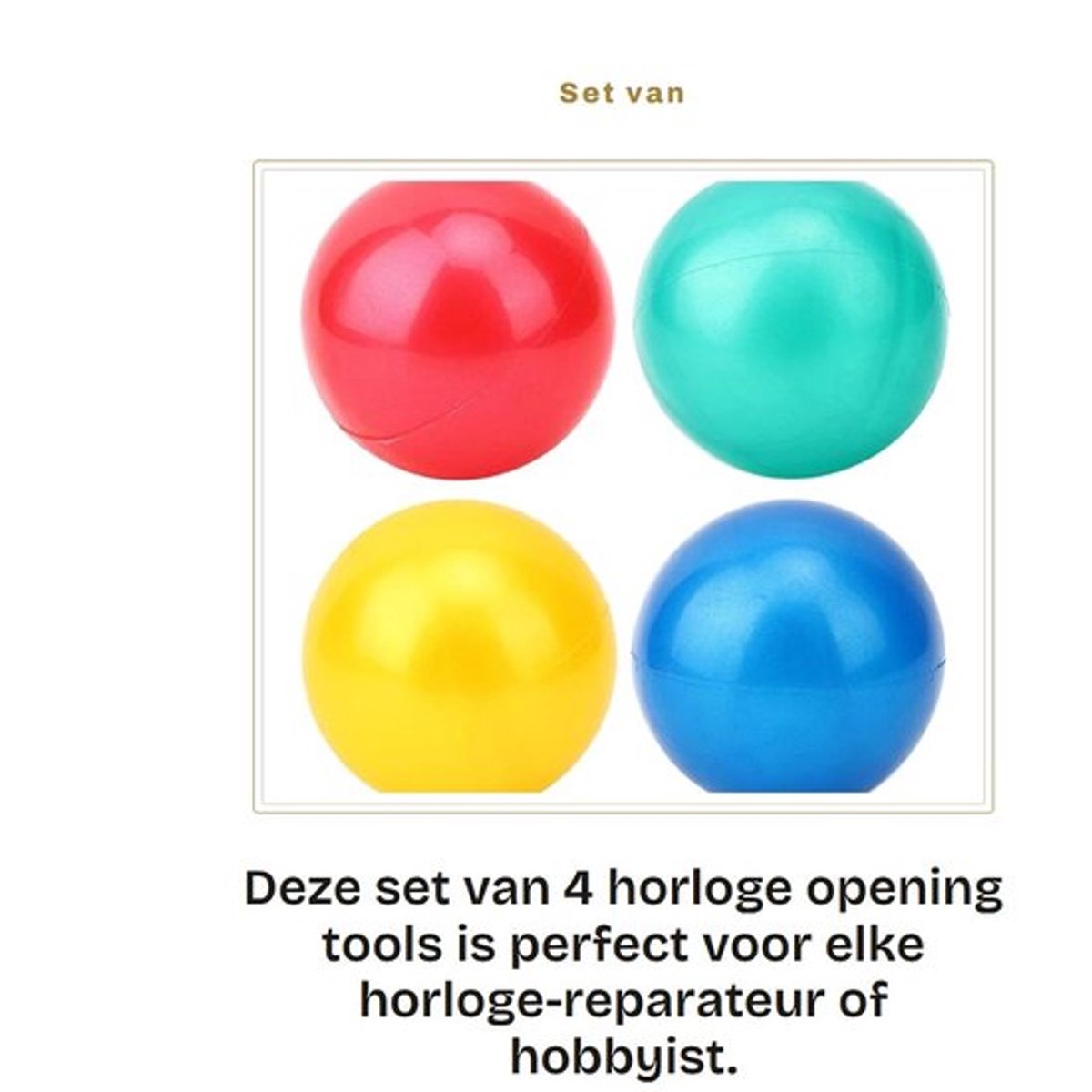 Set van 4 Horloge Opening Tools met Draagtas