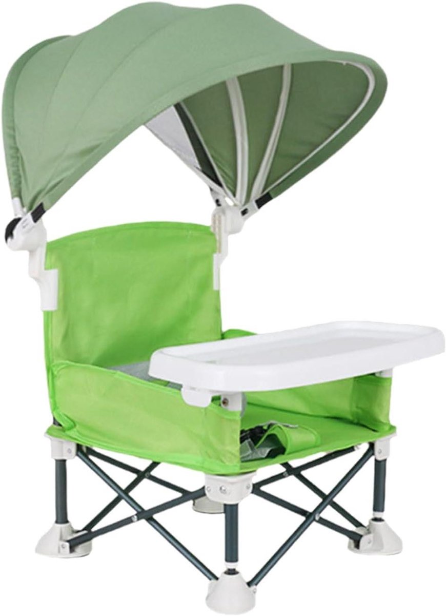 Draagbare Baby Eetstoel - Reisstoel Dreumes - Buiten Eten - Met Opbergvak - 39 x 18 x 39 cm - Groen