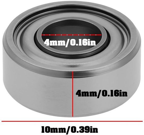 Vissen Reel Lager - Roestvrij Staal - SMR104ZZ - 4x10x4mm - Compatibel met ABU 5500/6500 - Duurzaam - Corrosiebestendig - Rollager — afbeelding 5