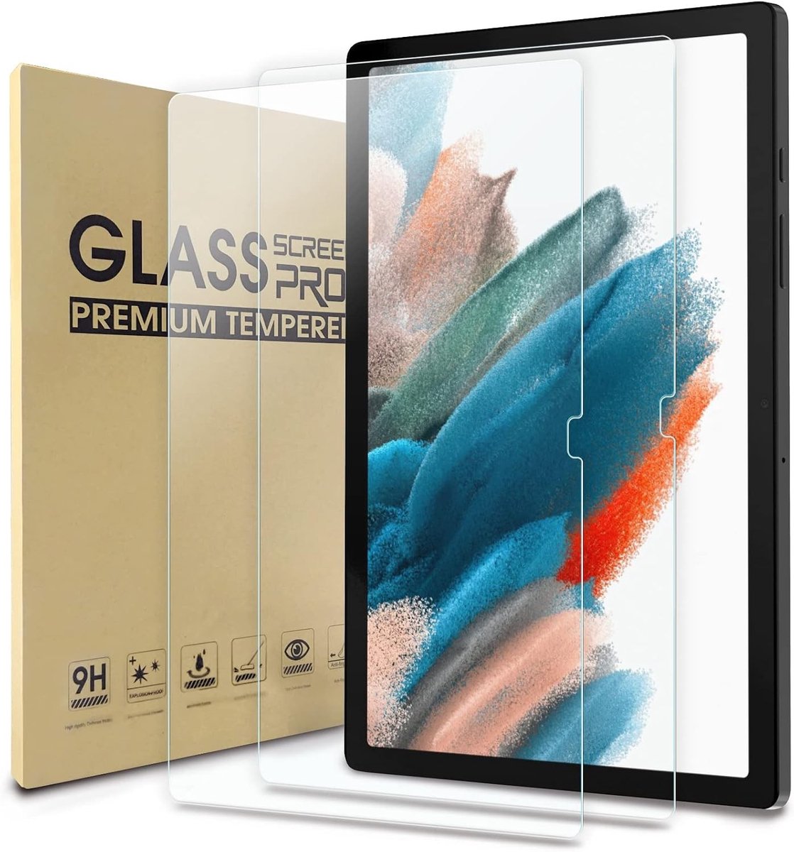 Pack van 2 Compatibele Tempered Glass Screen Protectors voor Samsung Galaxy Tab A8 10.5 (2021) - 9H Hardheid, Krasbestendig, Bubbelsvrij Schermbescherming