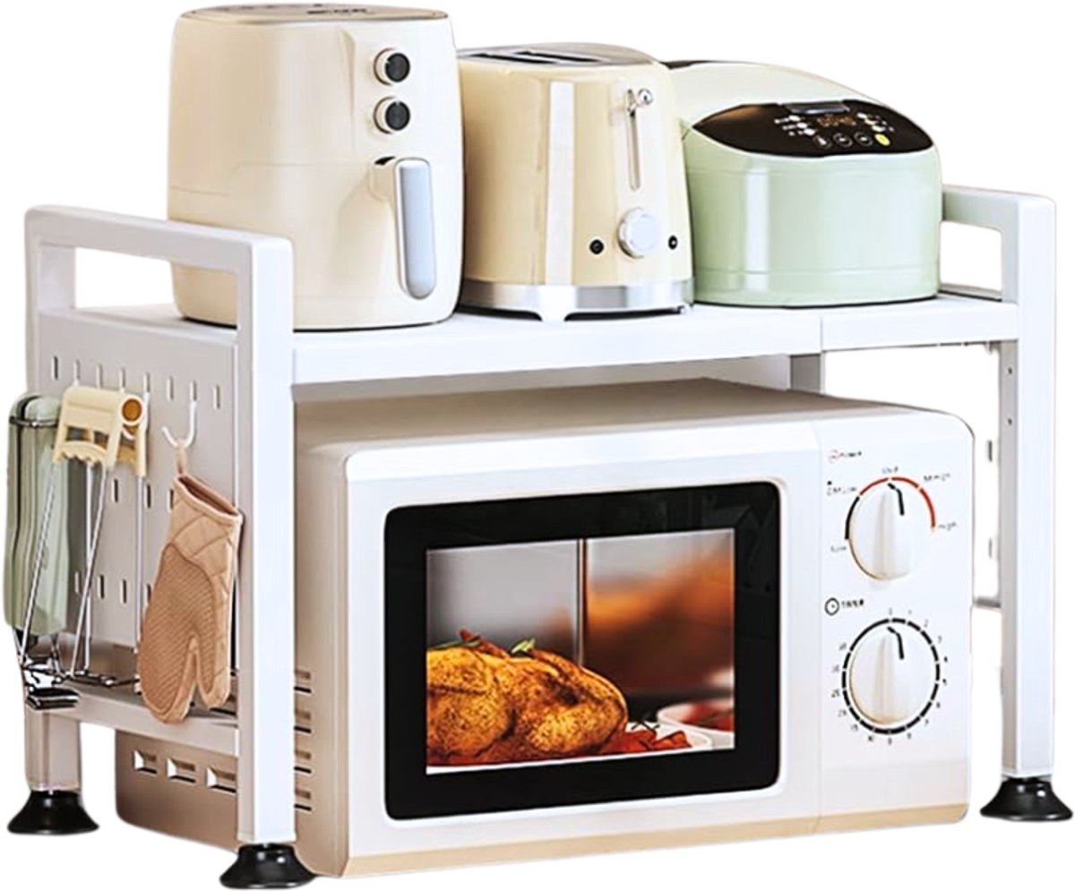 ZRNS® Magnetronkast - Ovenkast Staand - Keukenkast - Uitbreidbaar 40-64 cm - Wit