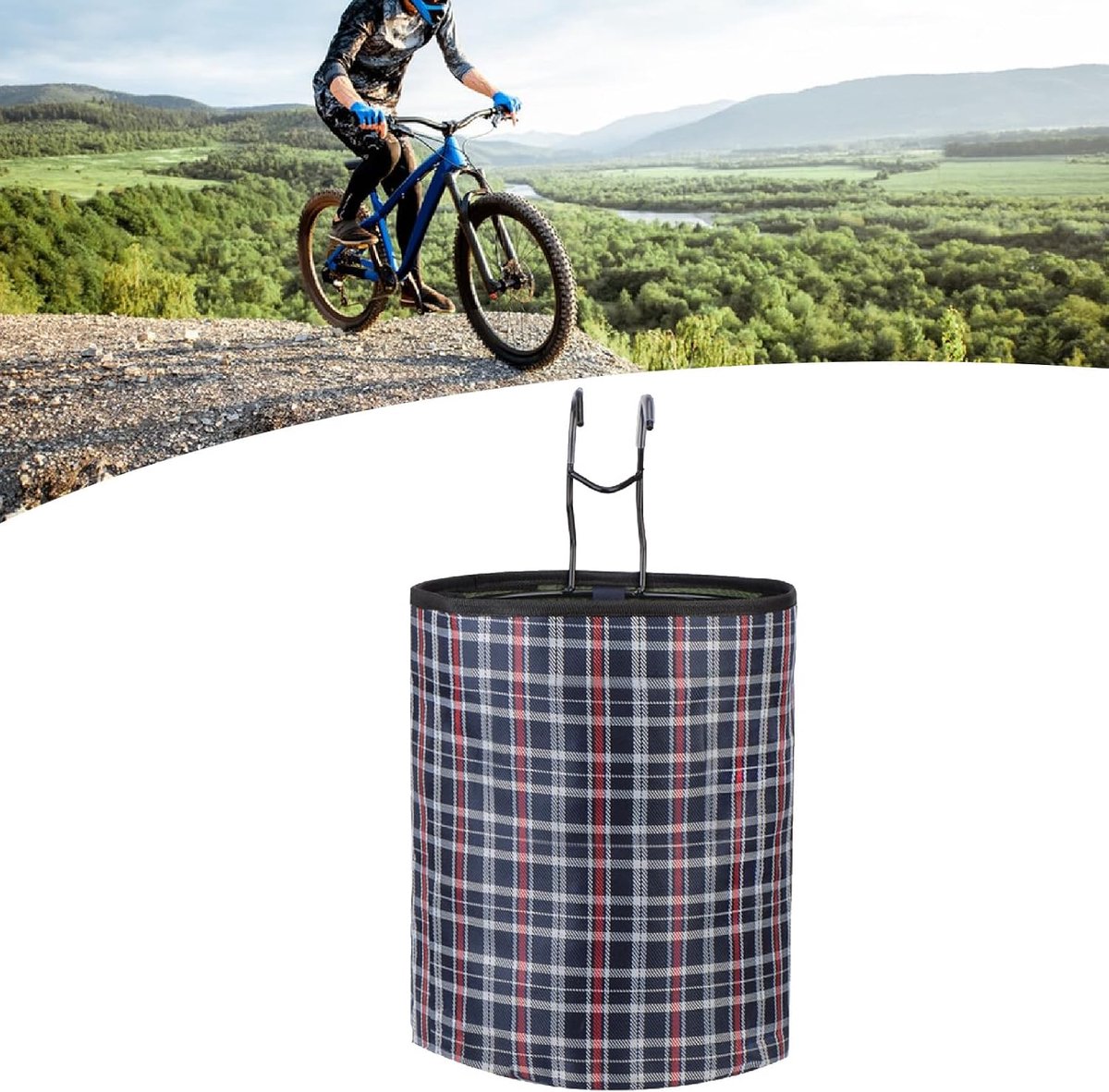 Fietsmand Opbergtas - Voordrager Fietsmand - Boodschappen Vervoeren - Stevig Stalen Frame - 29 x 24 x 24 cm - Zwart