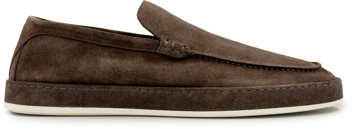 Dutch'D ® Loafers - Instapper - Donker Bruin - Luxe - Sportief - Suede leer - Refine - Maat 44