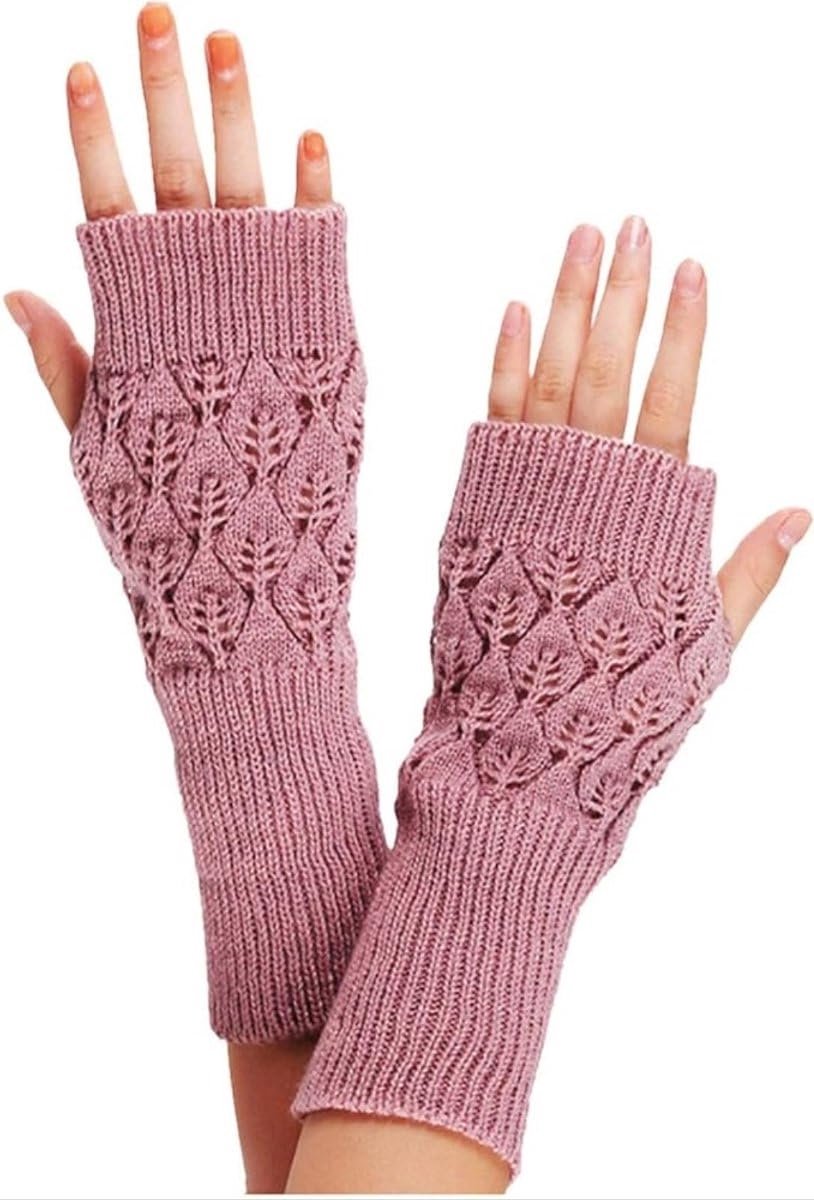 Okado Vingerloze Handschoenen Polswarmers – Roze – 20 cm – 1 Paar