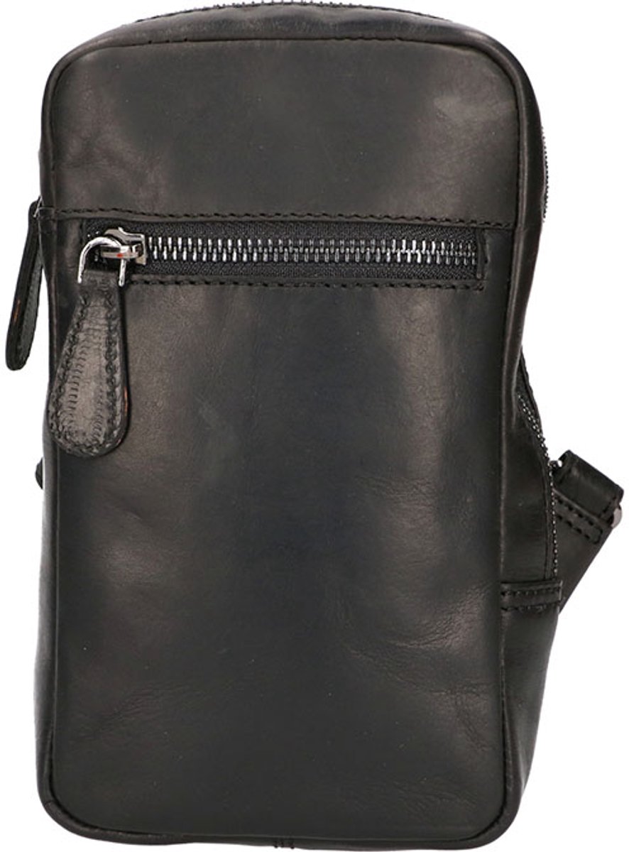 Leather Design Slingbag Schoudertas Zwart