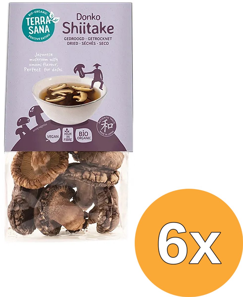 6x Terrasana Shiitake Donko Bio (25 gr)