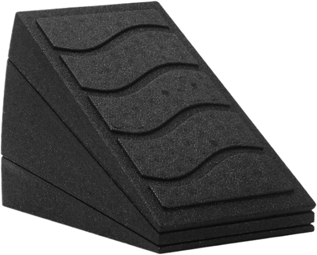 Squat Block - Schuine Plank - Kuiten Strekken - 3-in-1 Fitnessboard - 31 x 16 x 19.5 cm - Zwart