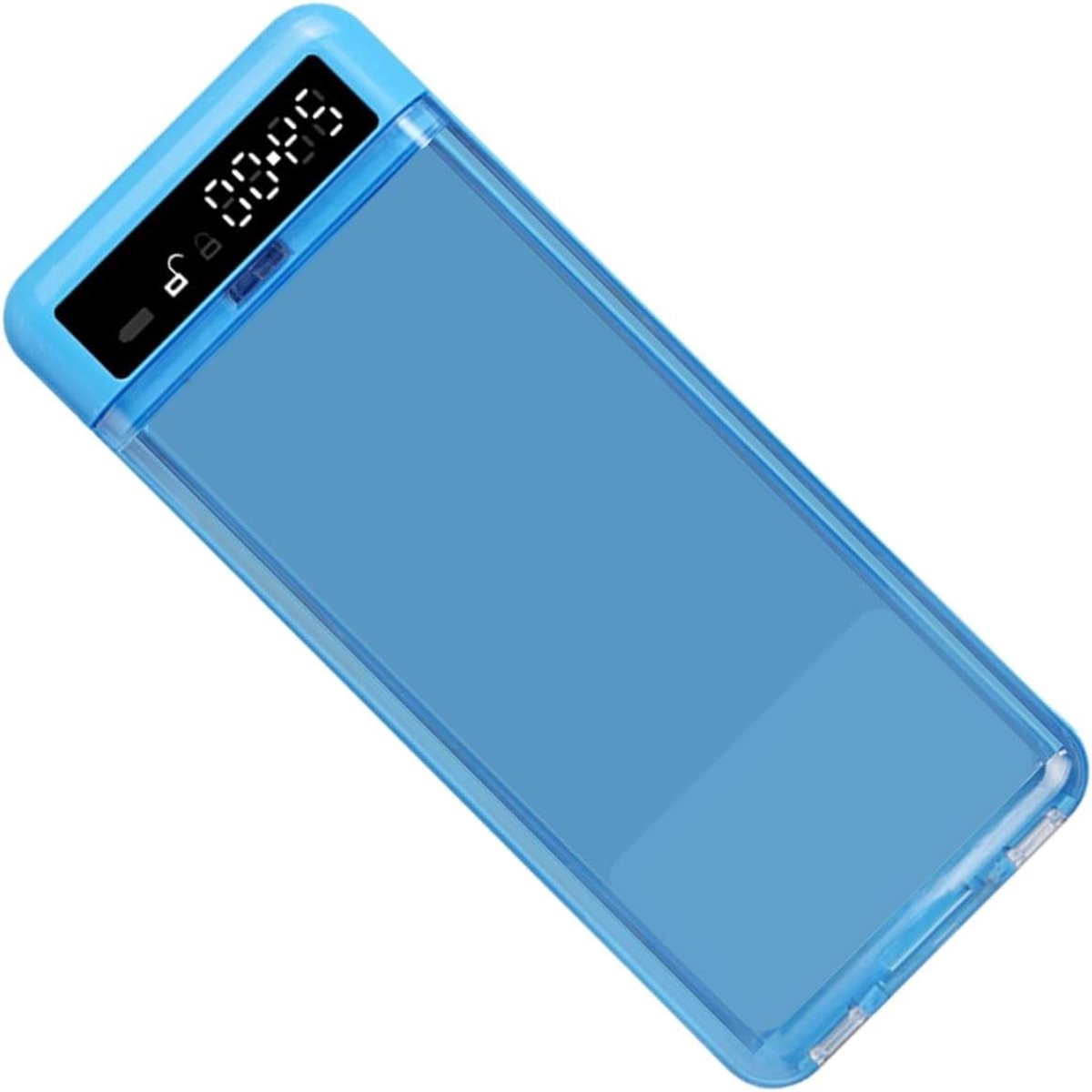 Telefoon Klembox - Tijdslot Box - Schermtijd Beheer - Duurzaam PVC Materiaal - 21.5 x 9.5 cm - Blauw