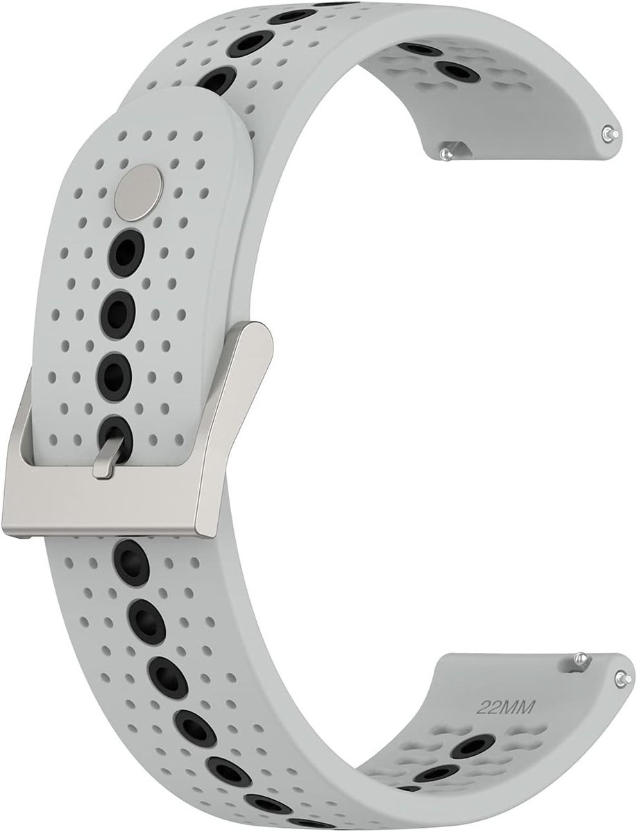 Vervangende Siliconesportband 22mm met Kleurrijke Gaten voor Smartwatch, Geschikt voor Suunto 5 Peak, Duurzaam en Comfortabel voor Sportactiviteiten