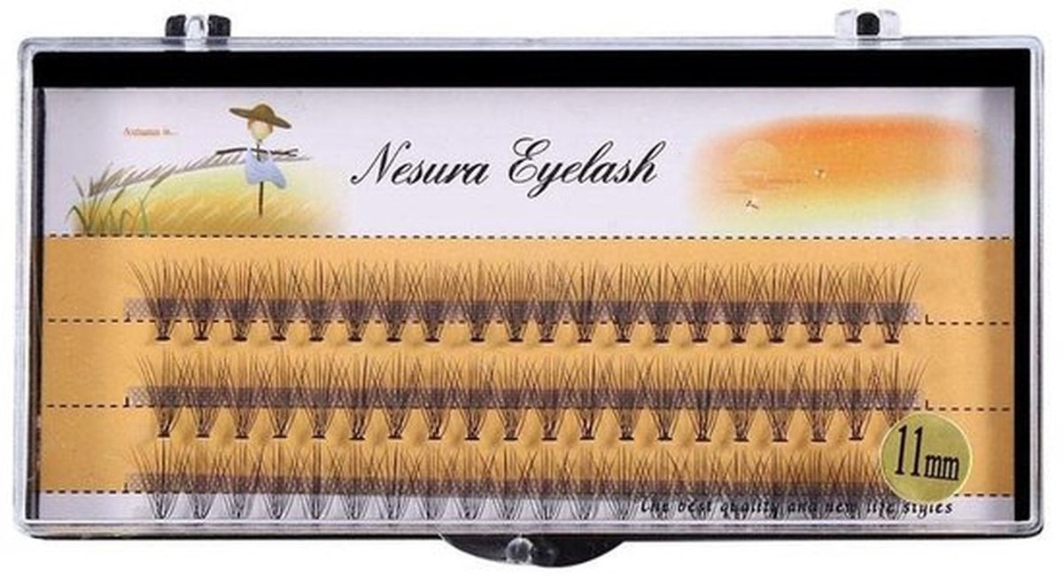 Nepwimpers 3D Deluxe - Natuurlijke Valse Wimpers - 7 Maten - Volume Fans - Onzichtbare Basis - Make-up Schoonheidstool