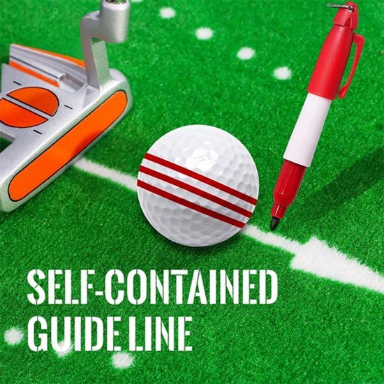 Golfbal Marker - Stevige Stencil - Sneldrogende Markeerstiften - Identificatie Tool - Terugwinning Bal - Waterdicht - 6,4 x 4,7 cm - Golfbal Stencils — afbeelding 5