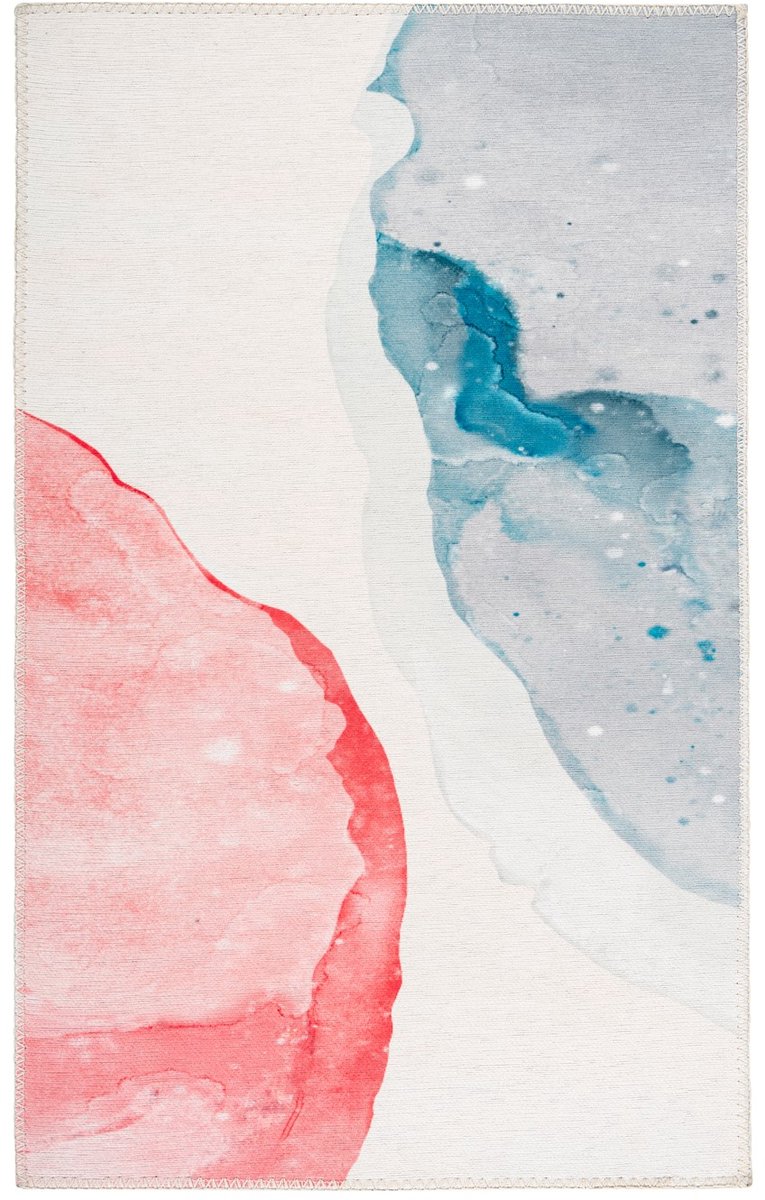 Padiro laagpolig vloerkleed 160 x 230 cm - meerkleurig - modern abstract design - geschikt voor vloerverwarming - van polyester