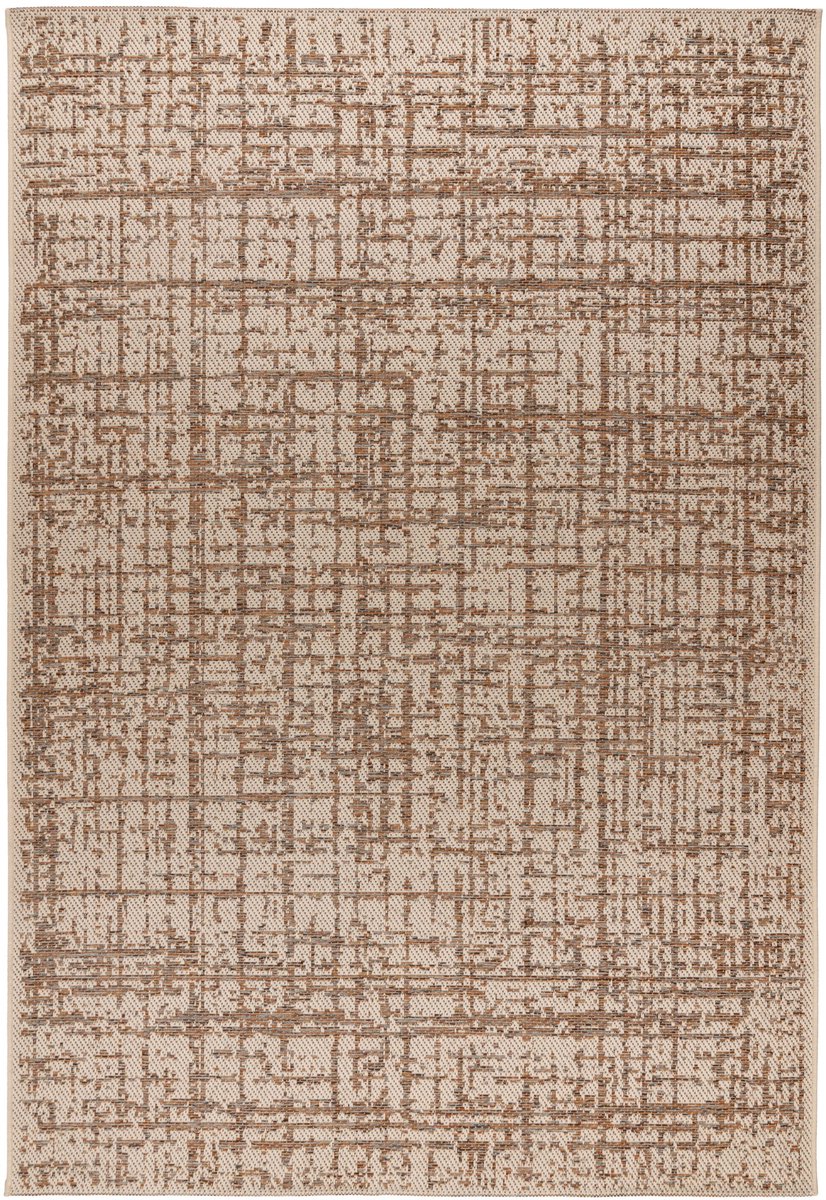 Padiro laagpolig vloerkleed 200 x 290 cm - meerkleurig - modern effen design - voor binnen en buiten - geschikt voor vloerverwarming - van polypropyleen